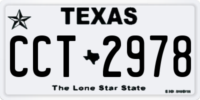 TX license plate CCT2978