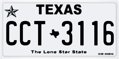 TX license plate CCT3116