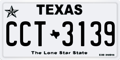 TX license plate CCT3139