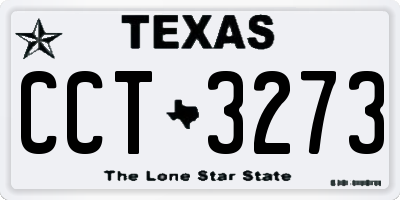 TX license plate CCT3273