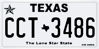 TX license plate CCT3486