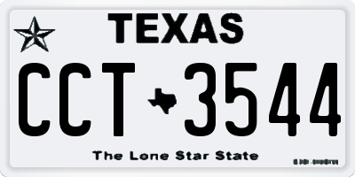 TX license plate CCT3544