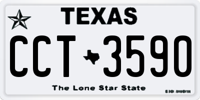 TX license plate CCT3590