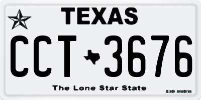TX license plate CCT3676