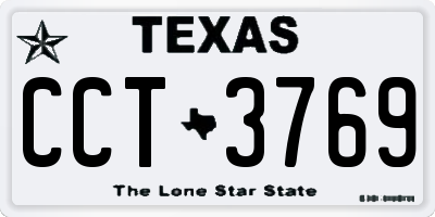 TX license plate CCT3769