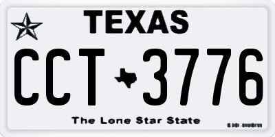 TX license plate CCT3776
