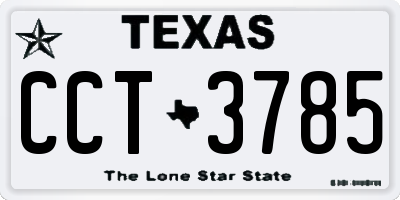 TX license plate CCT3785