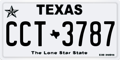 TX license plate CCT3787