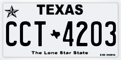 TX license plate CCT4203