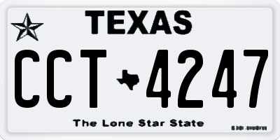 TX license plate CCT4247