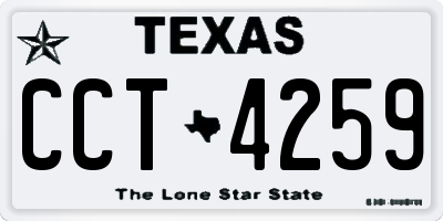 TX license plate CCT4259