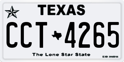 TX license plate CCT4265
