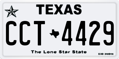 TX license plate CCT4429