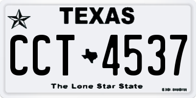 TX license plate CCT4537
