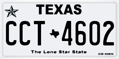 TX license plate CCT4602