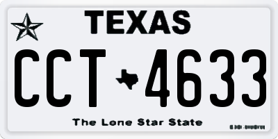 TX license plate CCT4633