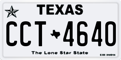 TX license plate CCT4640