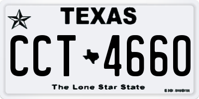 TX license plate CCT4660