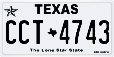 TX license plate CCT4743
