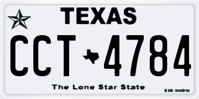 TX license plate CCT4784