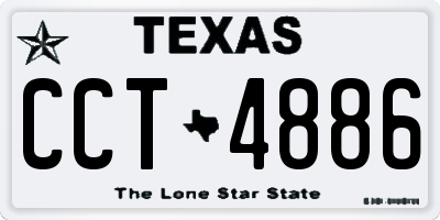 TX license plate CCT4886