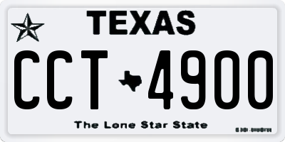 TX license plate CCT4900