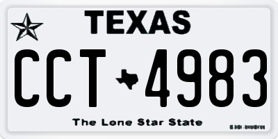 TX license plate CCT4983