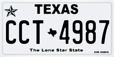 TX license plate CCT4987
