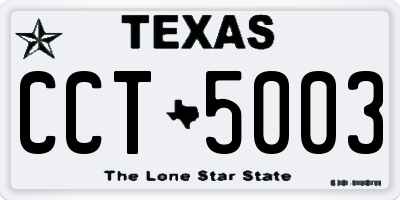 TX license plate CCT5003