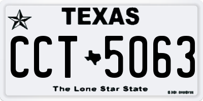 TX license plate CCT5063