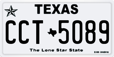 TX license plate CCT5089