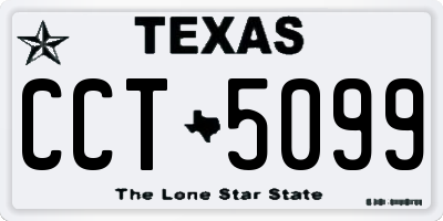 TX license plate CCT5099