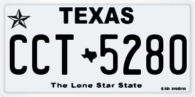 TX license plate CCT5280