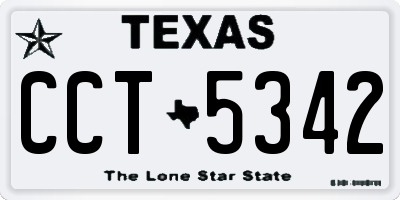 TX license plate CCT5342