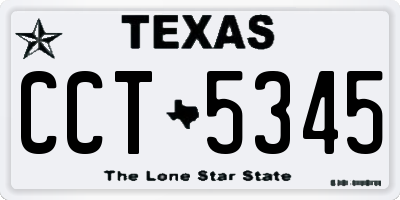 TX license plate CCT5345