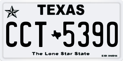 TX license plate CCT5390