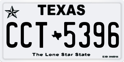 TX license plate CCT5396