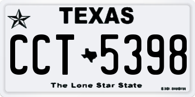 TX license plate CCT5398