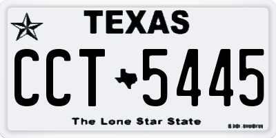 TX license plate CCT5445