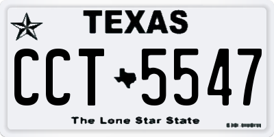 TX license plate CCT5547