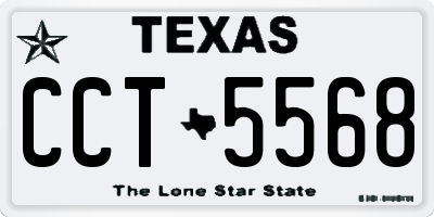 TX license plate CCT5568
