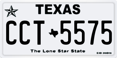TX license plate CCT5575