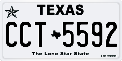 TX license plate CCT5592