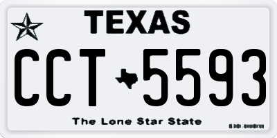 TX license plate CCT5593