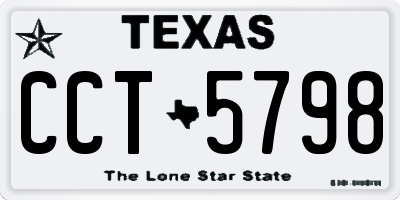 TX license plate CCT5798
