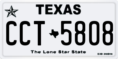 TX license plate CCT5808