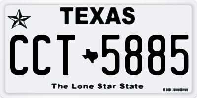 TX license plate CCT5885
