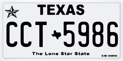 TX license plate CCT5986