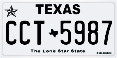 TX license plate CCT5987