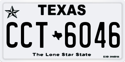 TX license plate CCT6046